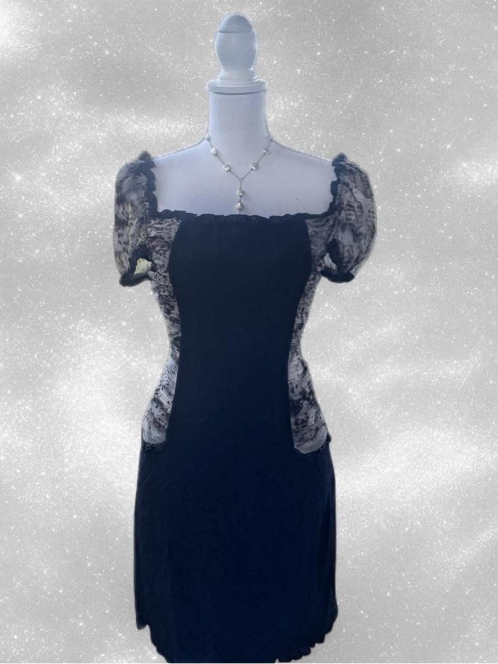 Y2K Blumarine 100% Silk Leopard Print Milkmaid Dress.